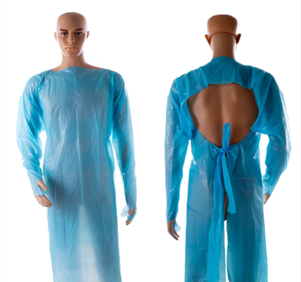 Dauerhafte leichte blaue Plastikisolierungs-Kleider mit Daumen-Schleife