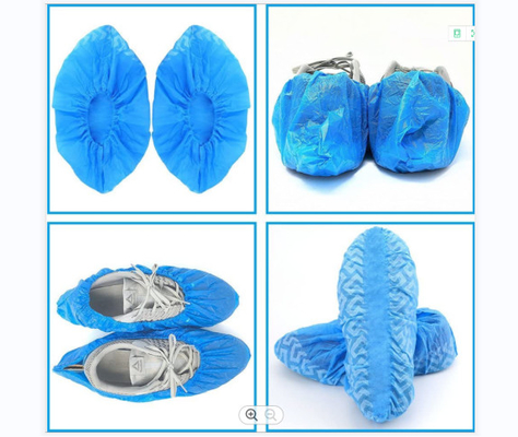 Staub-Beweis-Wegwerfschuh umfassen nicht gesponnene Antigleiter-blaue Farbe