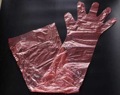Kundengebundene Wegwerfplastikhandschuhe, Veterinärhandschuhe langes LDPE-Material