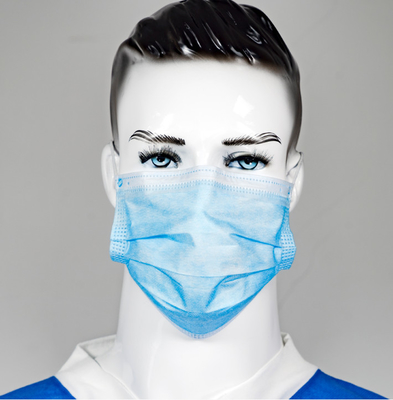Antistaub-Antitröpfchen-chirurgische Wegwerfmaske, 3 Falten-Gesichtsmaske mit Bindungen